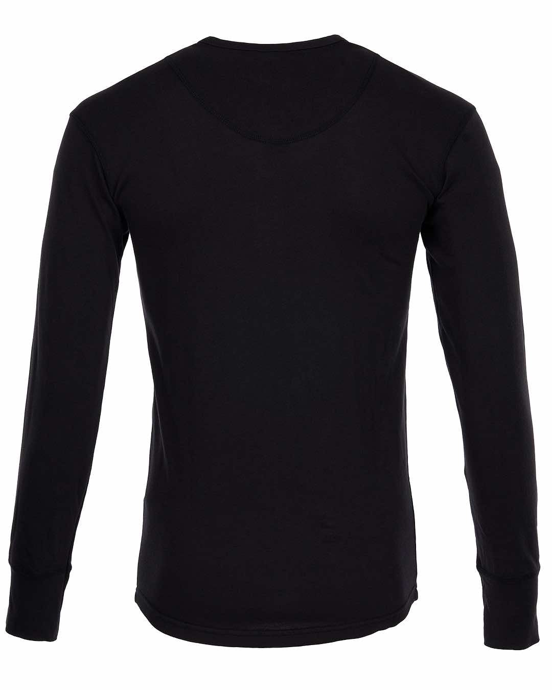 1927 HENLEY SHIRT LONG SLEEVE - FADED BLACK