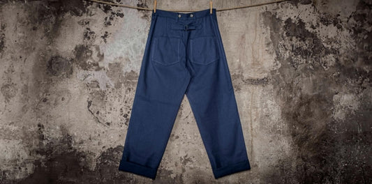 FLEURS DE BAGNE LE PANTALON CARGO HBT METIS - INDIGO