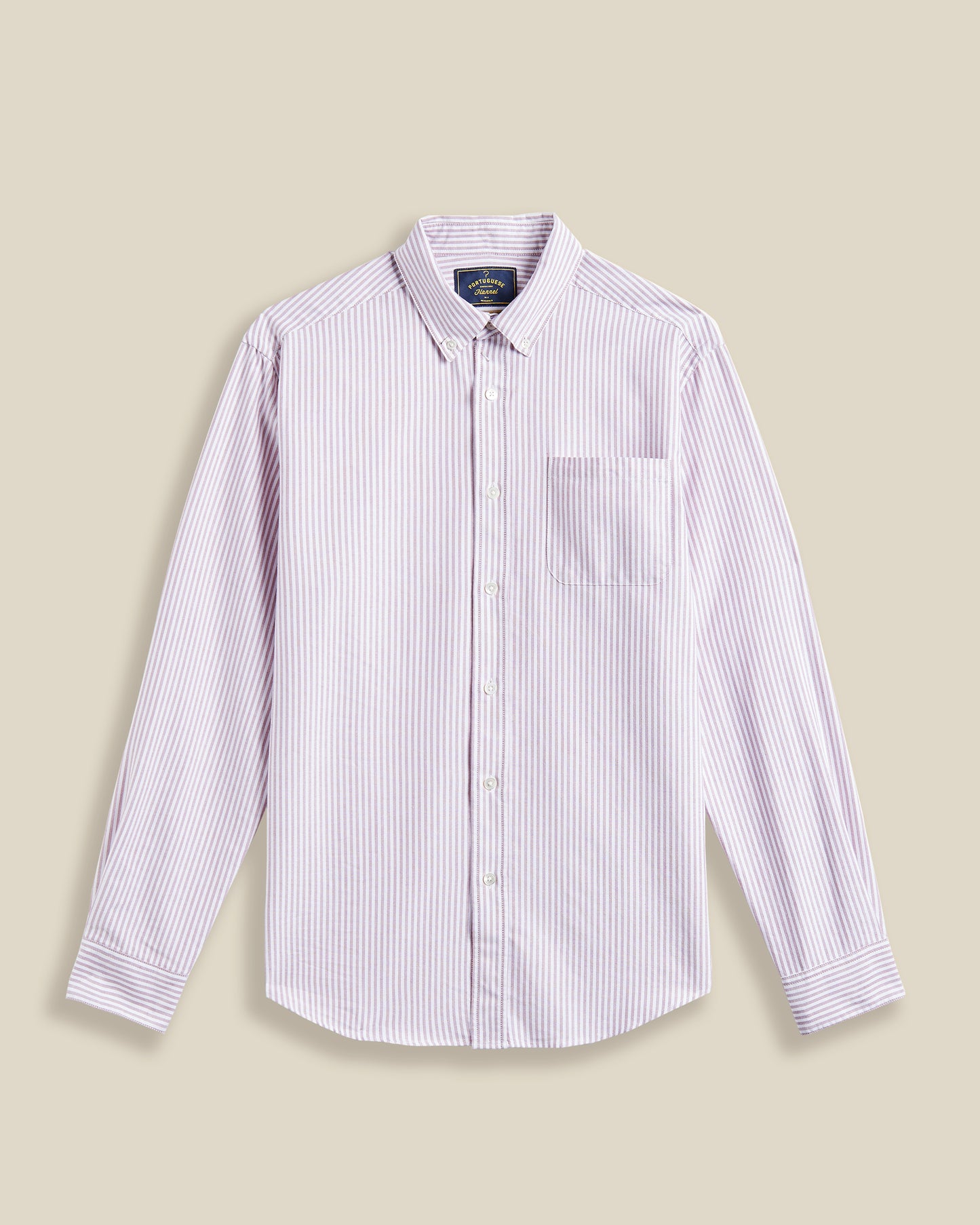 PORTUGUESE FLANNEL BELAVISTA STRIPE SHIRT - BORDEAUX