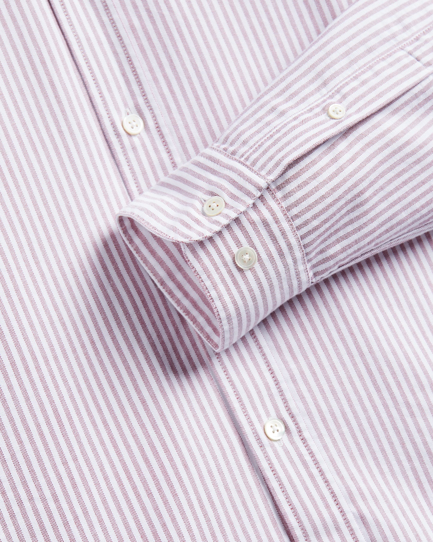 PORTUGUESE FLANNEL BELAVISTA STRIPE SHIRT - BORDEAUX