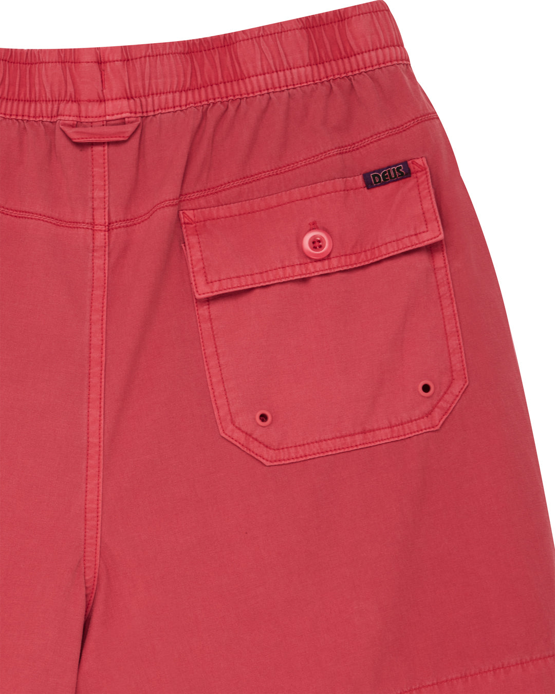 DEUS EX MACHINA SANDBAR GARMENT DYED MESH SHORT - MELON RED