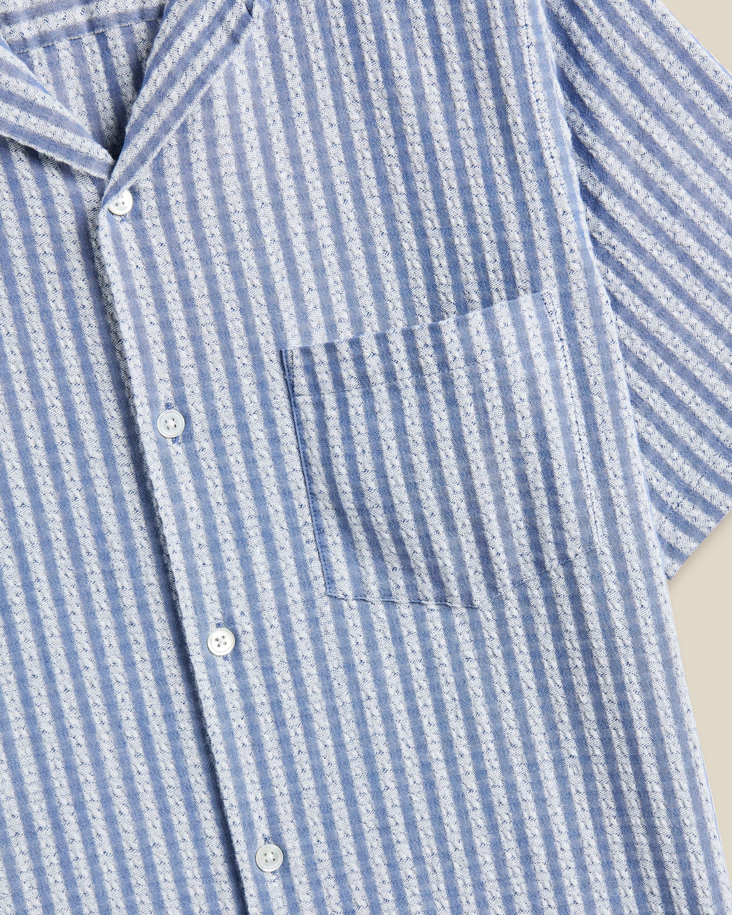 PORTUGUESE FLANNEL JACQUARD CHAMBRAY - BLUE