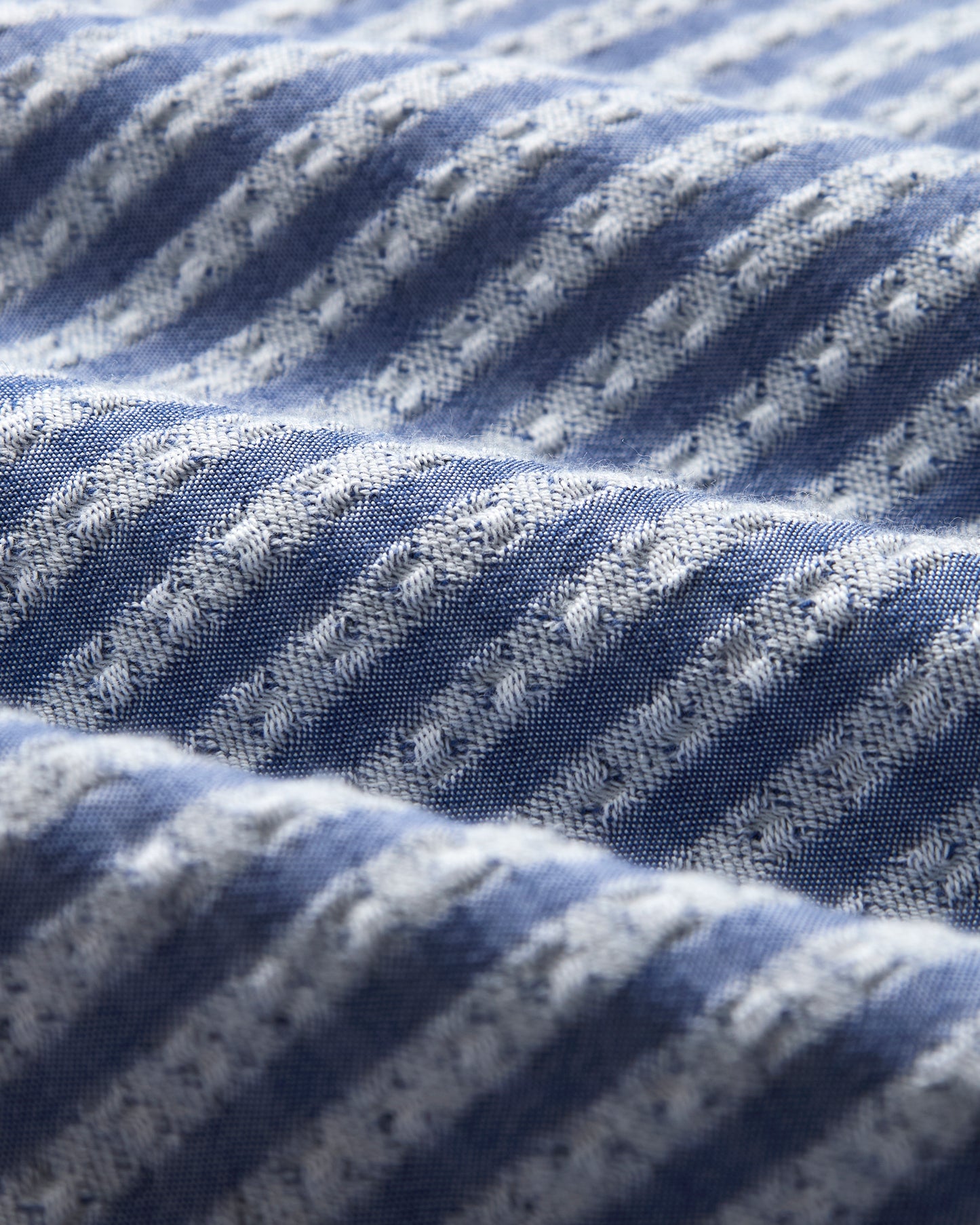 PORTUGUESE FLANNEL JACQUARD CHAMBRAY - BLUE