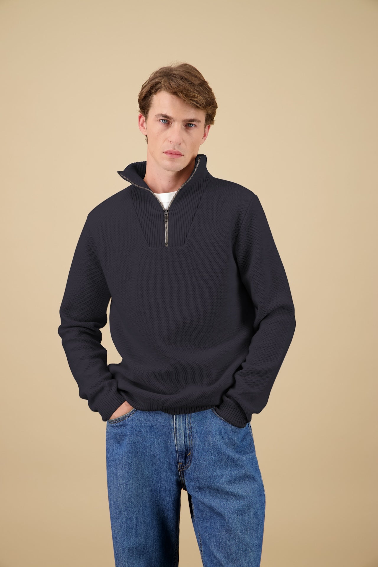 NITTO KNITWEAR PULL YOURI CAMIONNEUR - ANTHRACITE