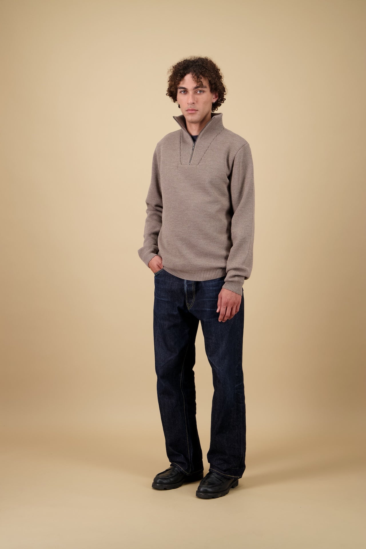 NITTO KNITWEAR PULL YOURI CAMIONNEUR - TAUPE