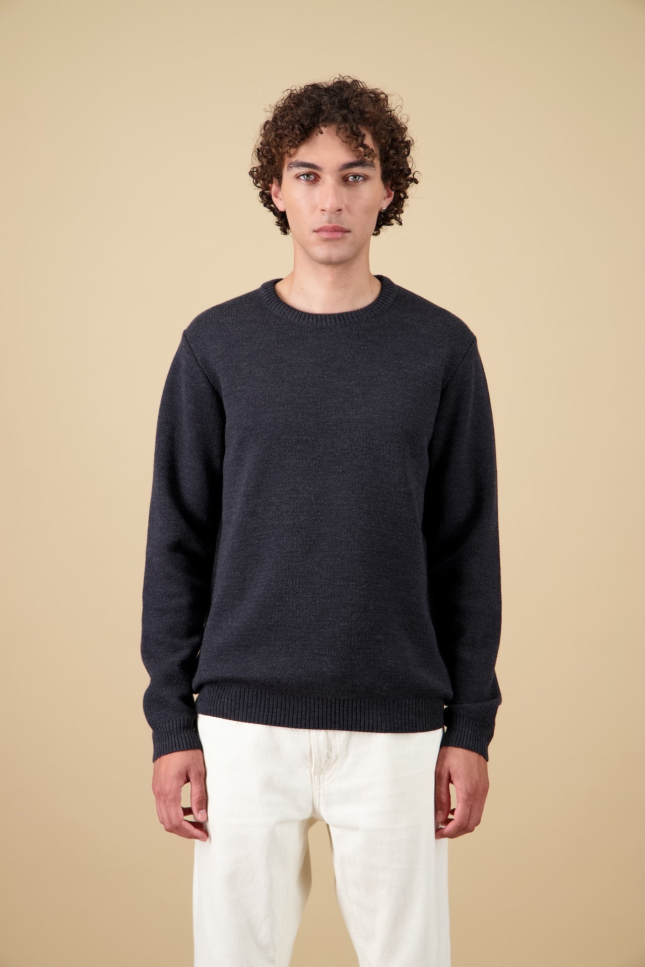 NITTO KNITWEAR PULL YOURI COL ROND - ANTHRACITE