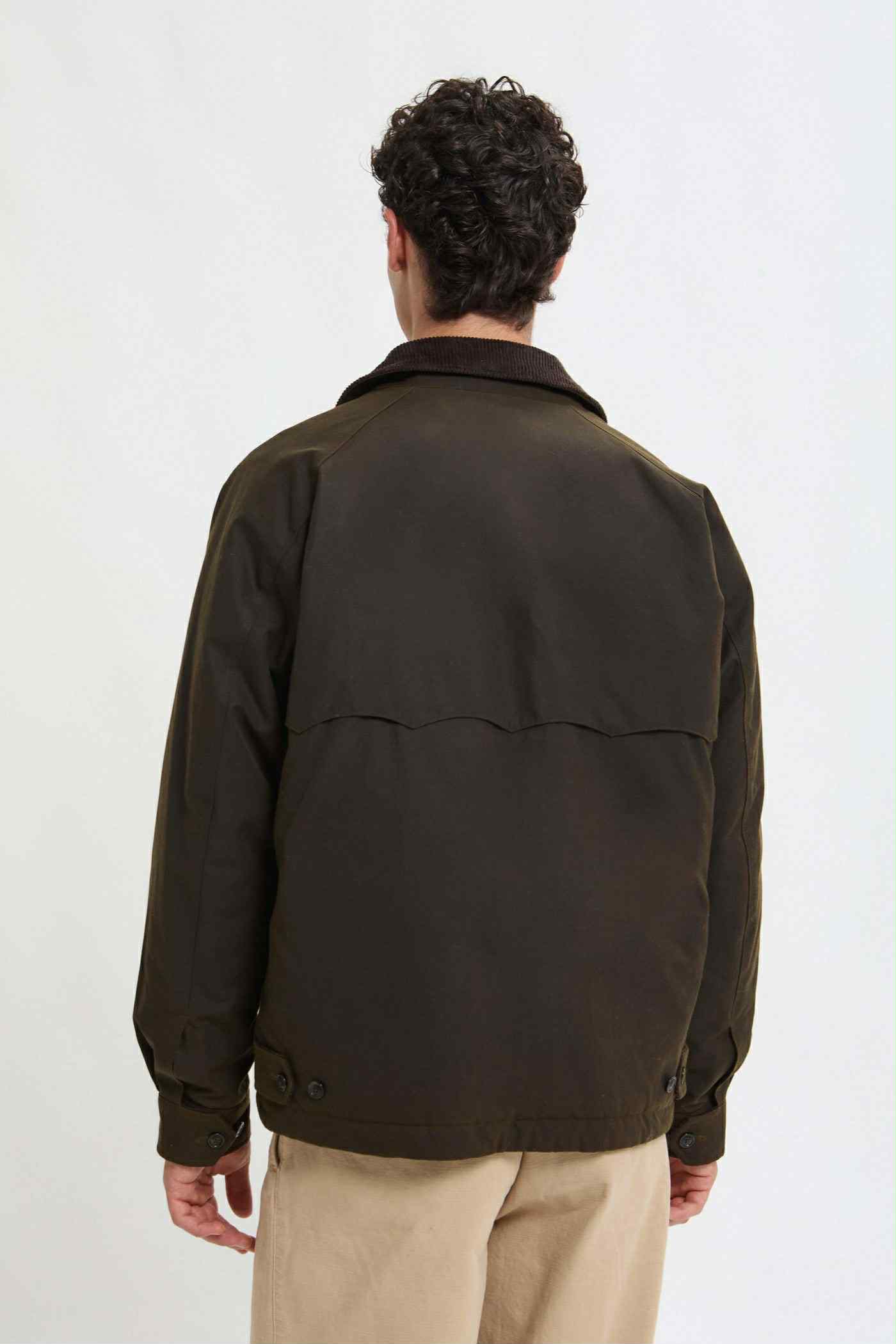 BARACUTA DECK JACKET WAXED COTTON - DEEP MOSS