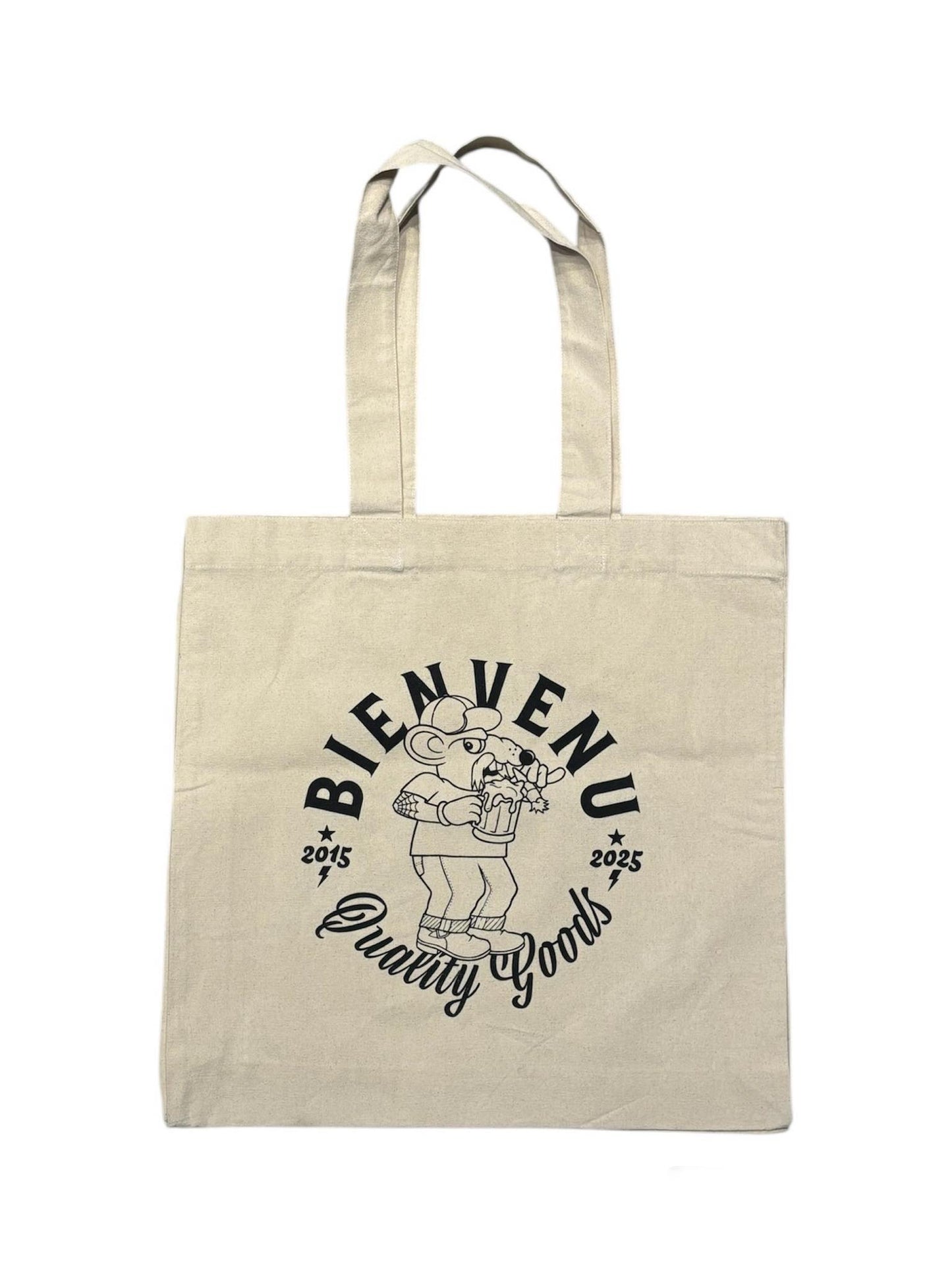 BIENVENU GOODS TOTE BAG RATS 10TH ANNIVERSARY - NATURAL