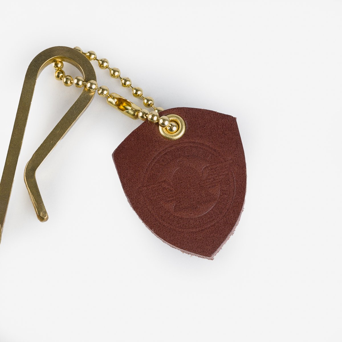 IRON HEART KEY HOOK WITH RINGS - BRASS