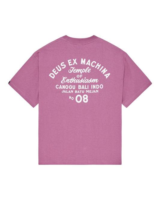 DEUS EX MACHINA CANNGU SIGN TEE - RED/VIOLET