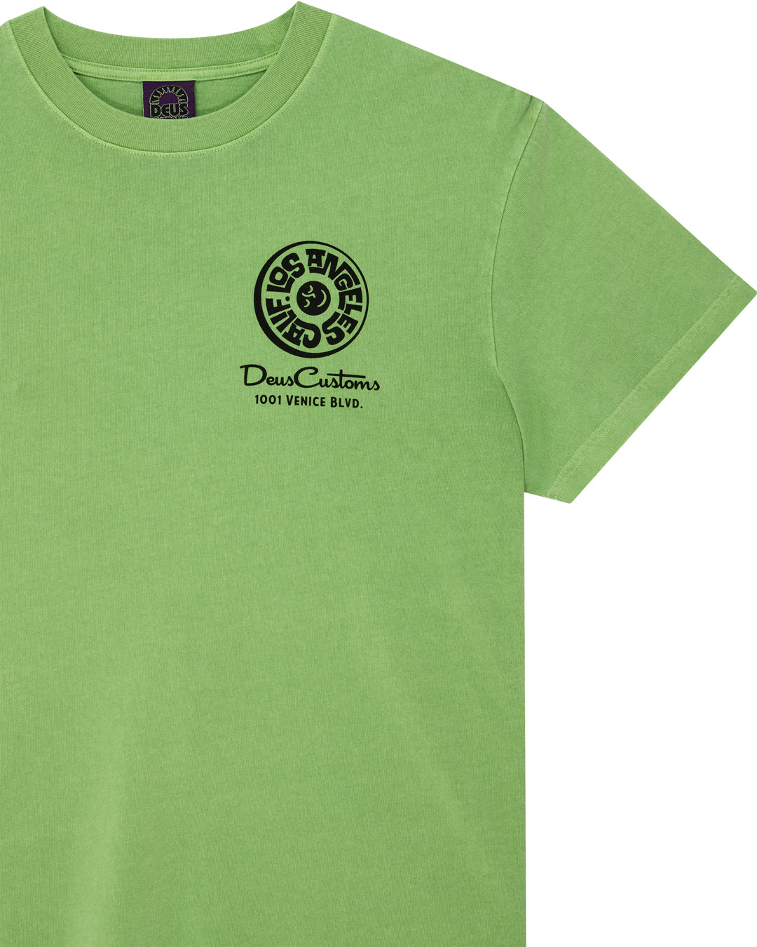 DEUS EX MACHINA LOS ANGELES ADDRESS TEE - PARROT GREEN