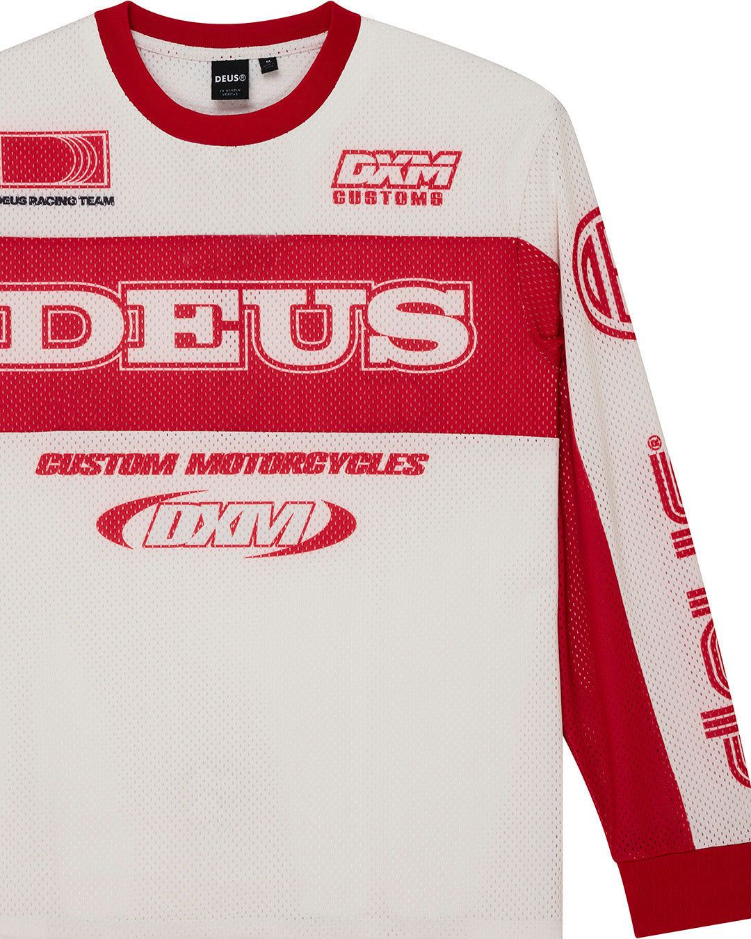 DEUS EX MACHINA STEP OUT MOTO JERSEY - WHITE / RED