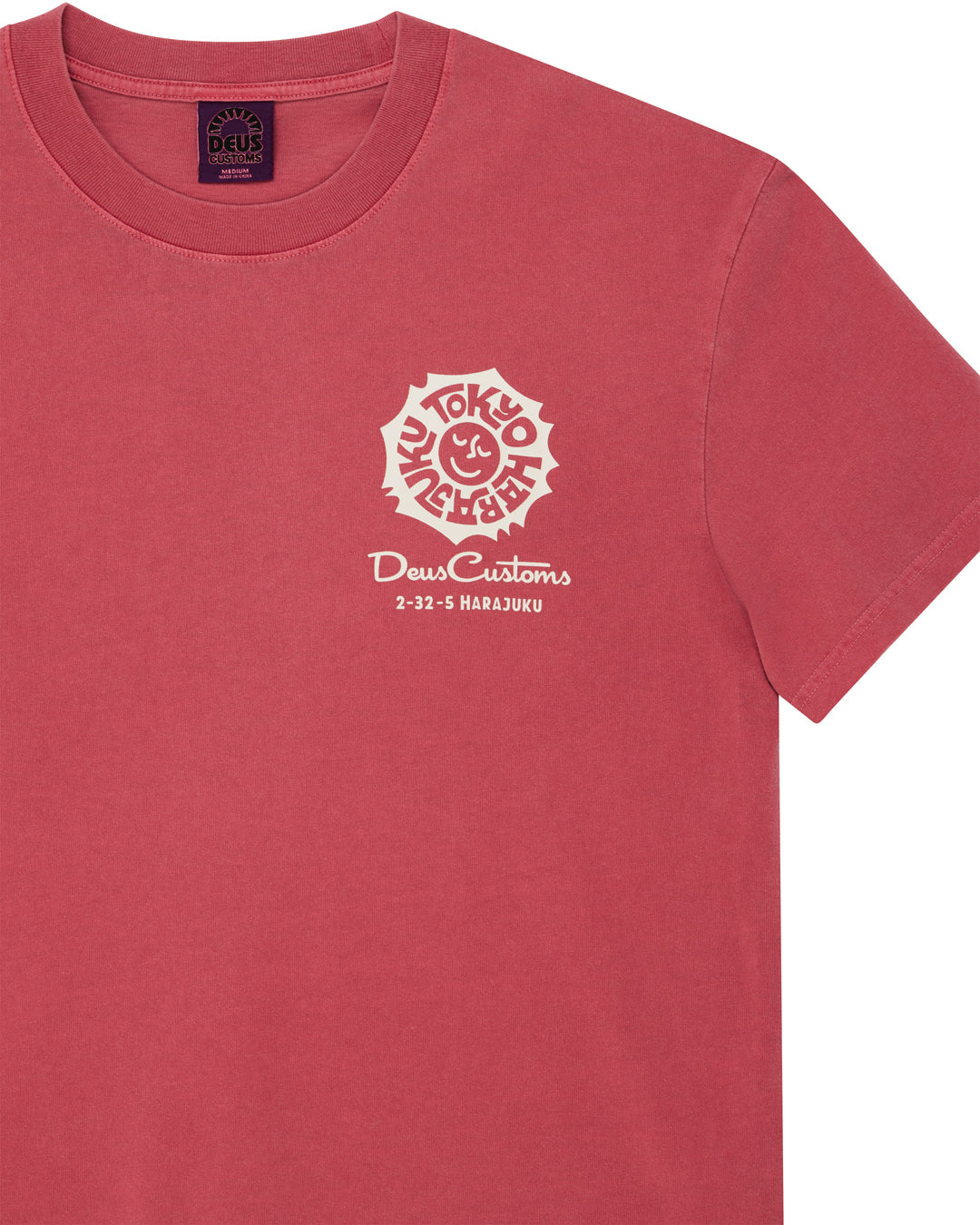 DEUS EX MACHINA TOKYO ADDRESS TEE - MELON RED