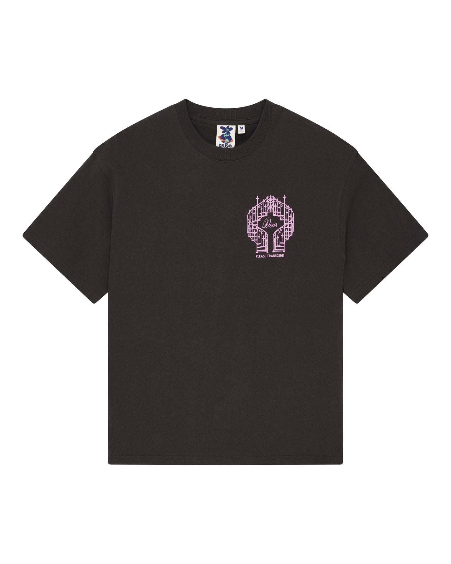 DEUS EX MACHINA UPSTAIRS OS TEE - GREY ANTHRACITE