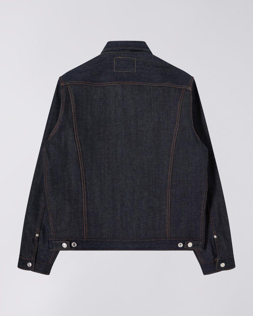EDWIN JACKET TYPE II KURABO RED SELVEDGE 14 OZ RECYCLE INDIGO DENIM - BLUE UNWASHED