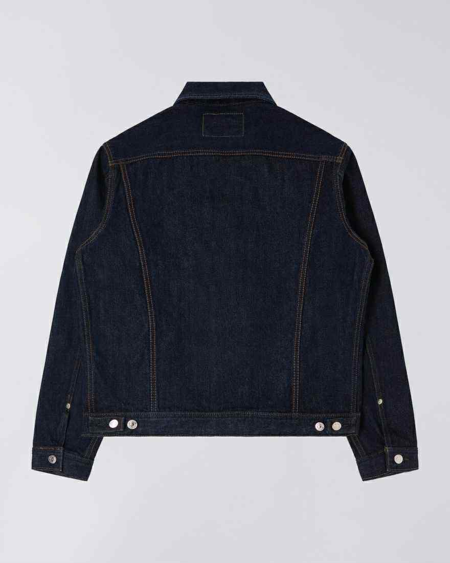 EDWIN JACKET TYPE II KURABO RED SELVEDGE 14 OZ RECYCLE INDIGO DENIM - BLUE RINSED
