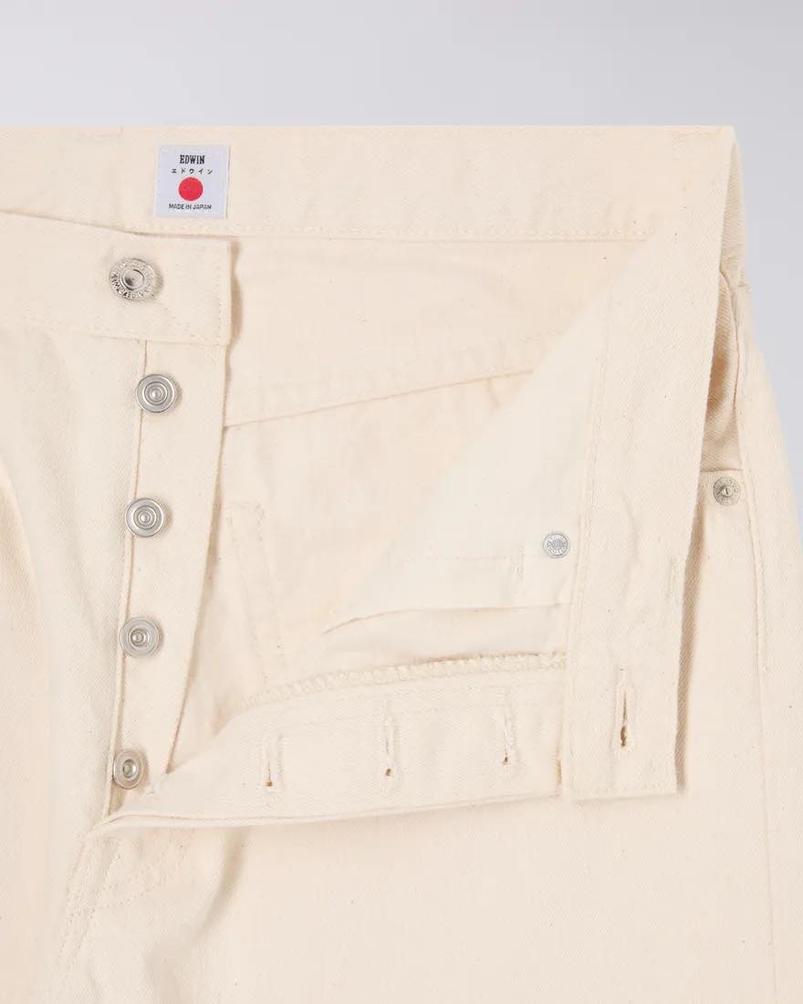 EDWIN LOOSE TAPERED JEANS NIHON MENPU RED SELVEDGE 13 OZ NATURAL - NATURAL RINSED