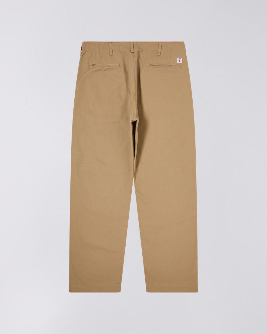 EDWIN WIDE TROUSERS STONE BEIGE - UNWASHED
