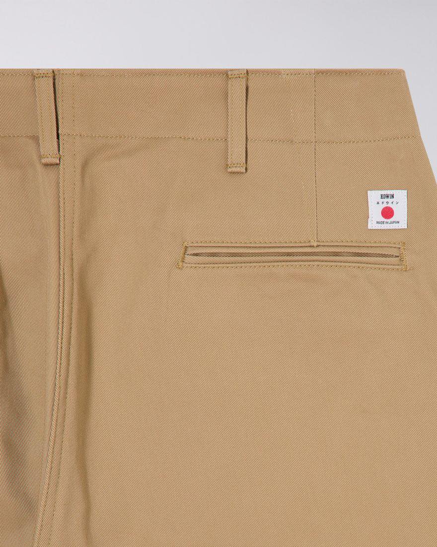 EDWIN WIDE TROUSERS STONE BEIGE - UNWASHED