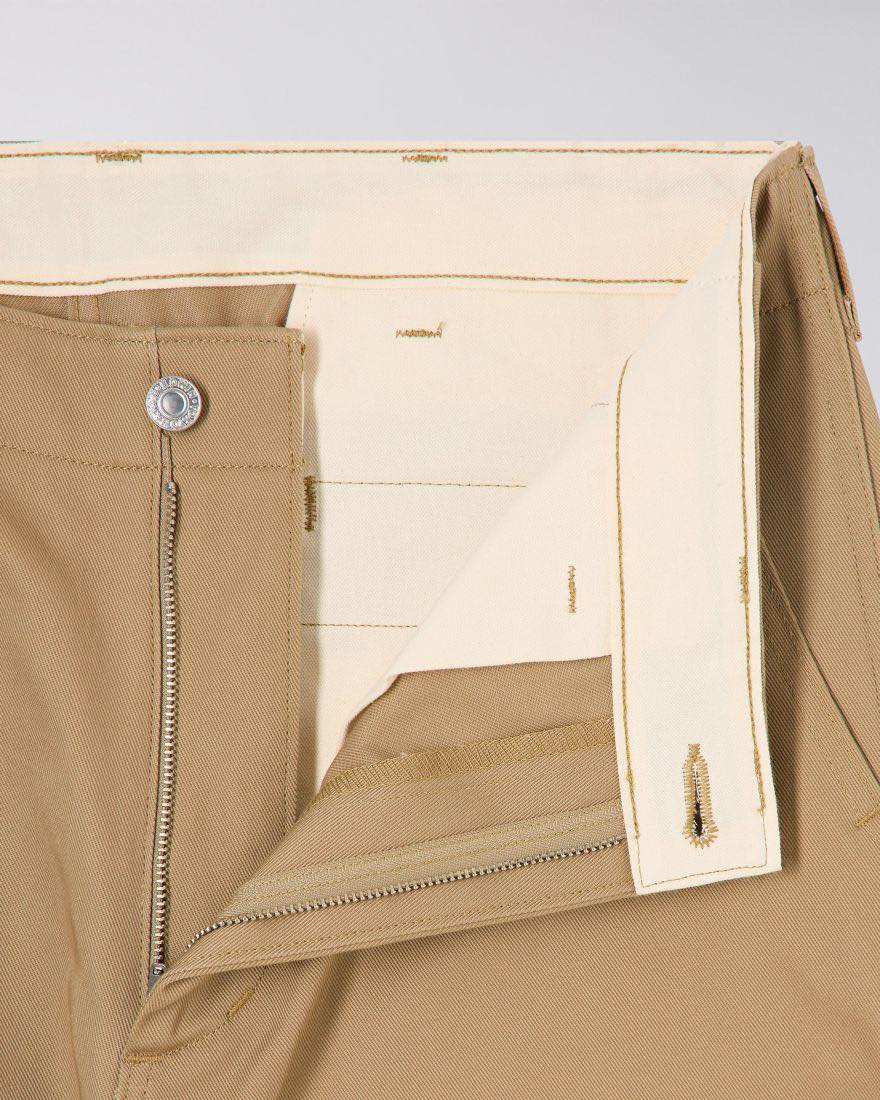 EDWIN WIDE TROUSERS STONE BEIGE - UNWASHED