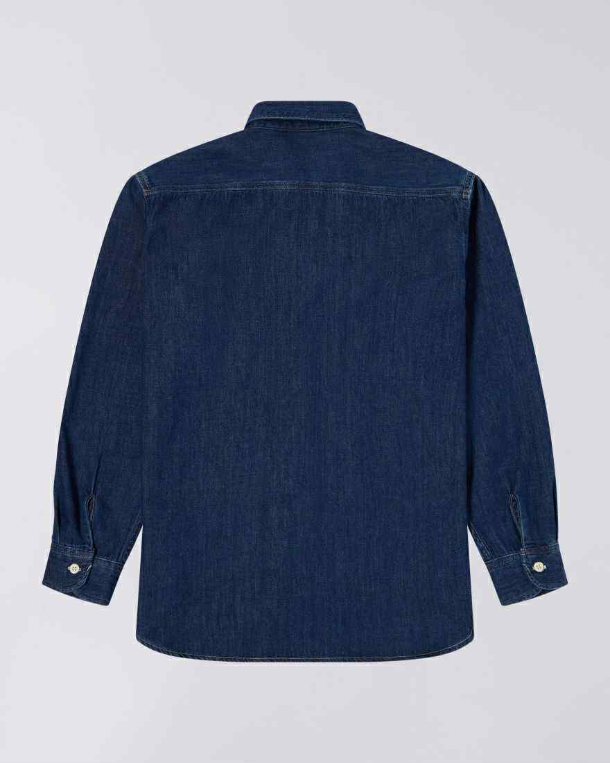 EDWIN WORK SHIRT RIGHT AND DENIM 7OZ - DARK USED