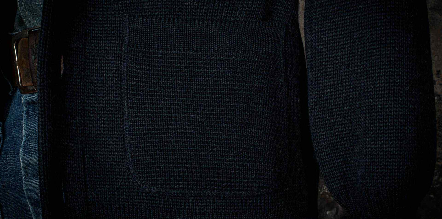FLEURS DE BAGNE LE CARDIGAN L'ENFANT DU MALHEUR - NAVY