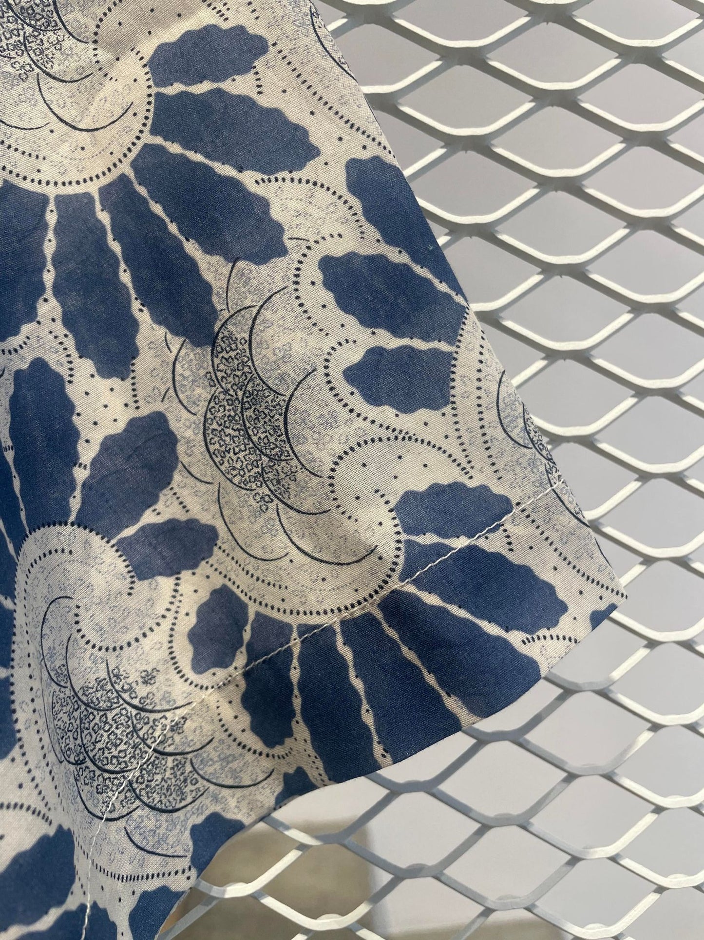 FLEURS DE BAGNE HAWAIEN SHIRT JAPANESE STAMP - BLUE