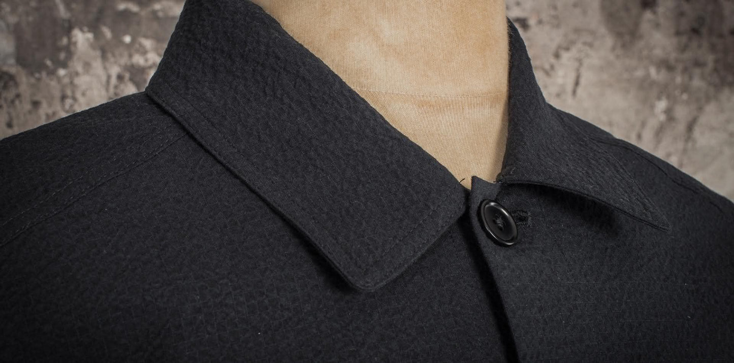 FLEURS DE BAGNE LA CHEMISE CARGO "SEERSUCKER" - BLACK