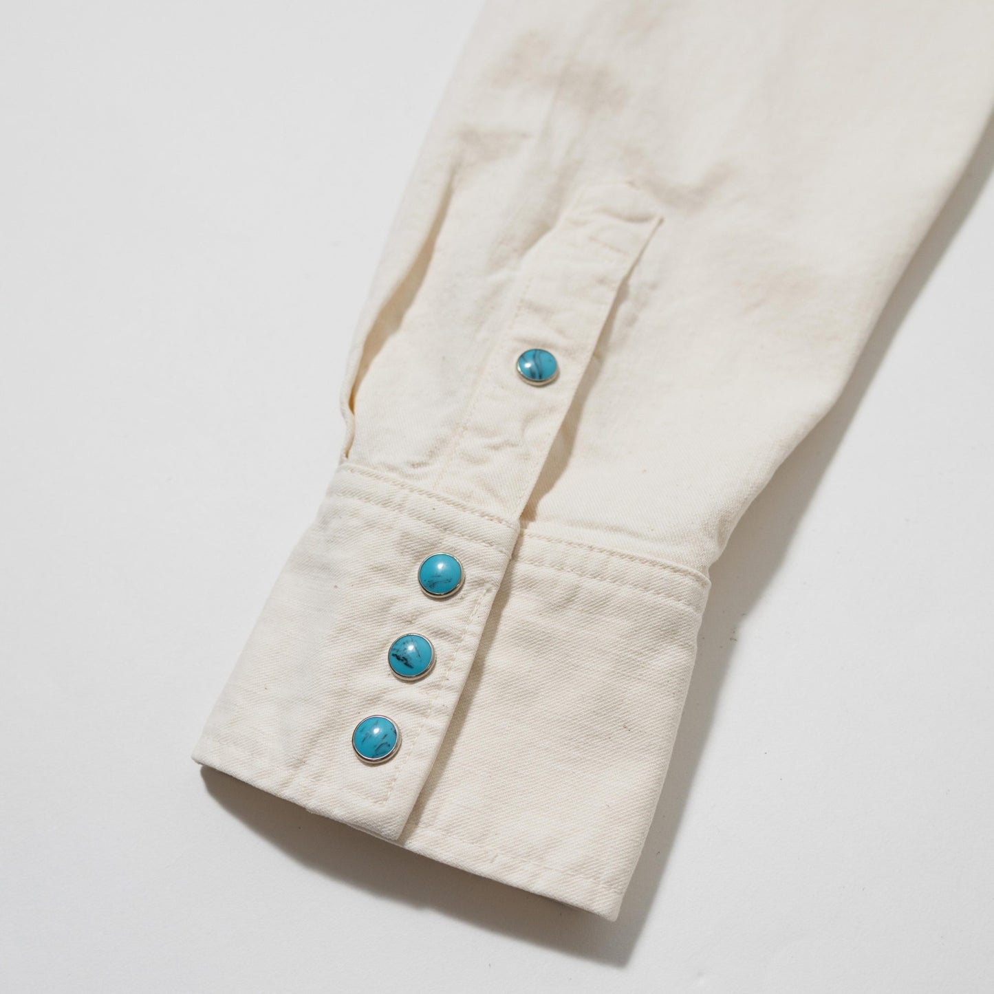 FOB FACTORY F3512 WESTERN SHIRT - ECRU