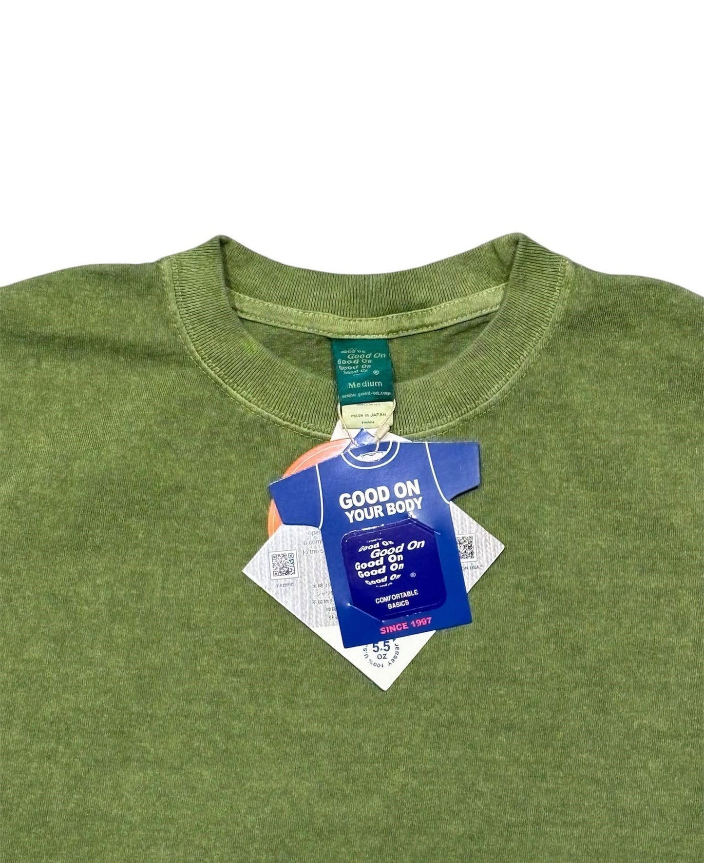 GOOD ON SHORT SLEEVE CREW TEE - P-MATCHA
