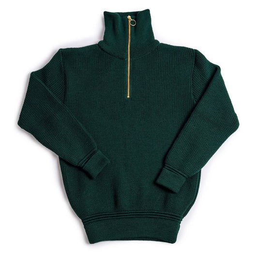 HEIMAT SKIPPER SWEATER VIRGIN WOOL - TANNEN GRUEN