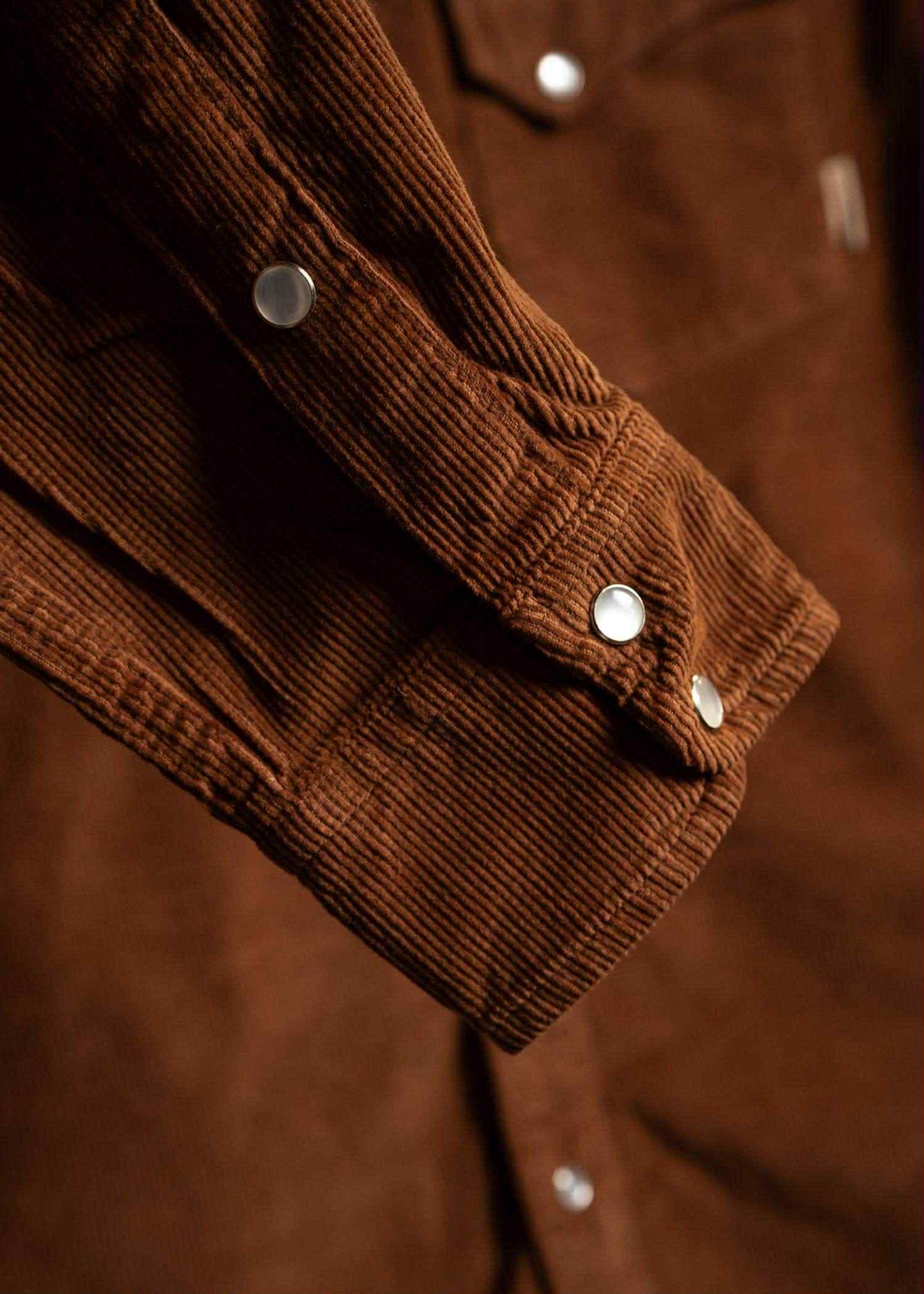 IRON AND RESIN CORDUROY OJAI SHIRT - RUST