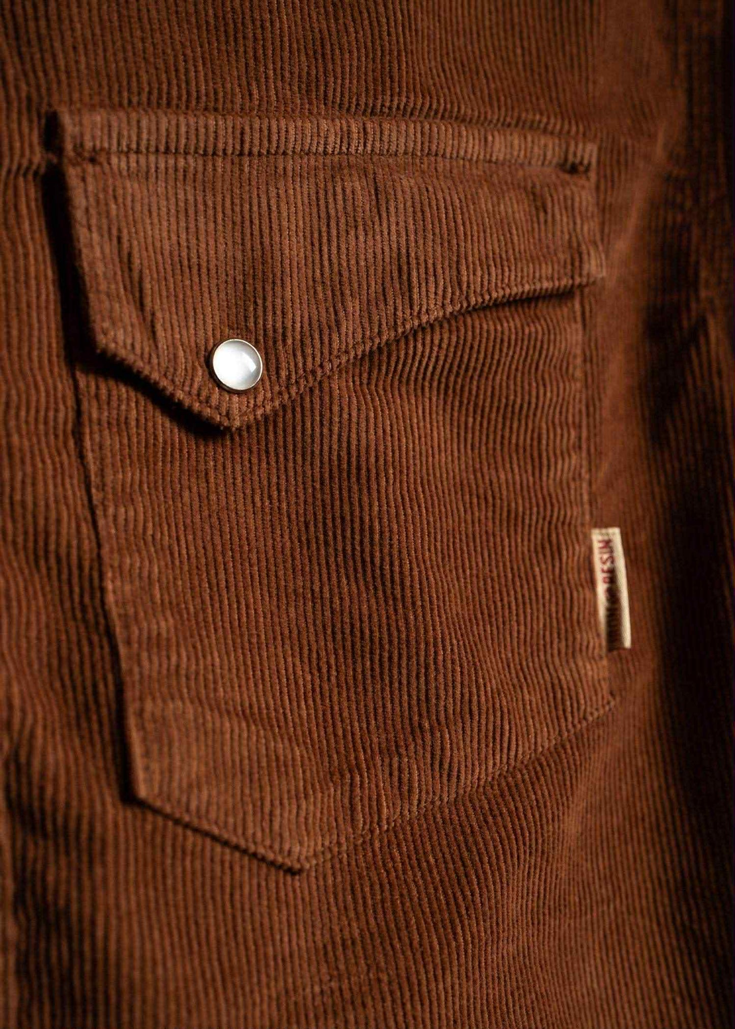 IRON AND RESIN CORDUROY OJAI SHIRT - RUST