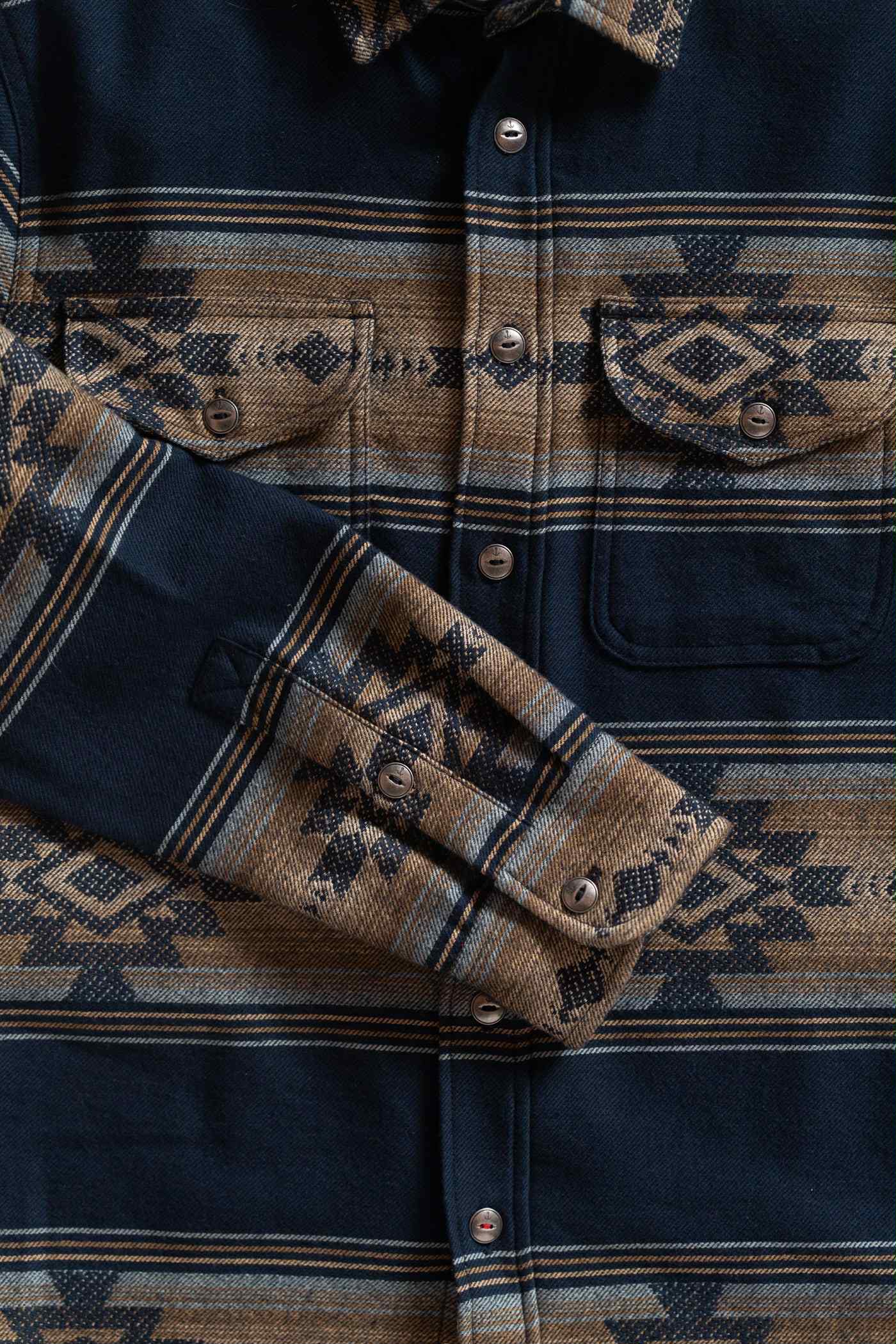 IRON AND RESIN KLAMATH FLANNEL SHIRT - NAVY