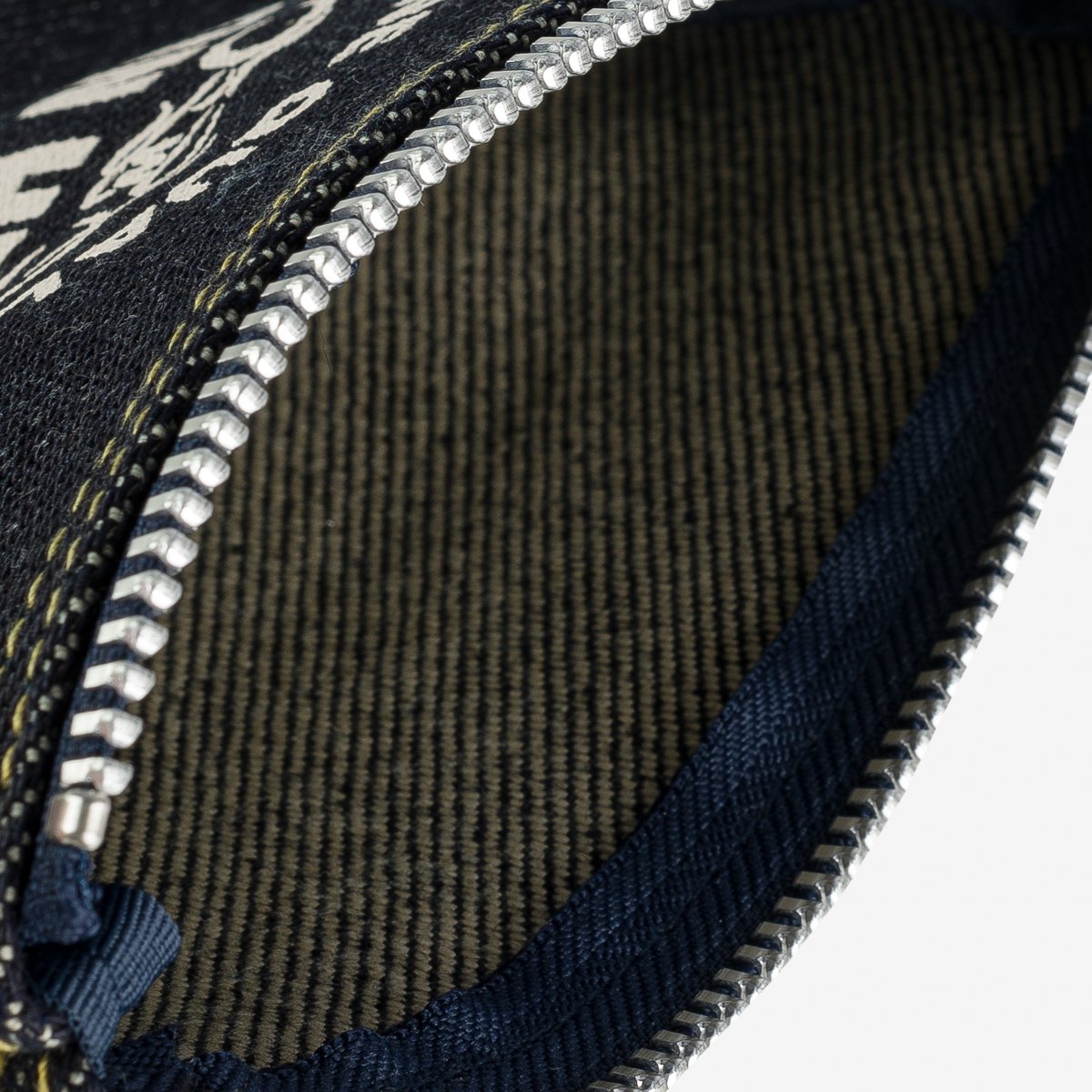 IRON HEART IHG-92 SELVEDGE DENIM ZIP-UP POUCH 21 OZ
