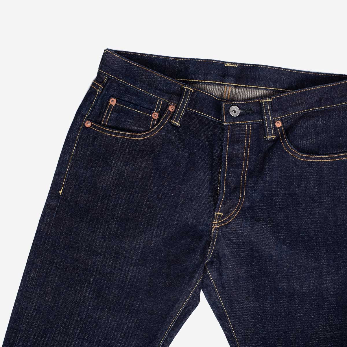 IRON HEART IH-777N 17 OZ SLIM TAPERED CUT JEANS - INDIGO