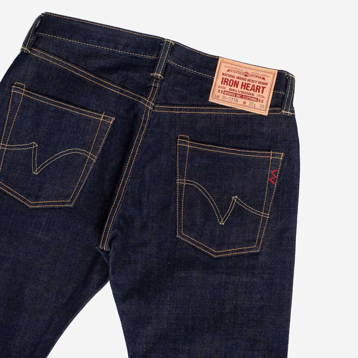 IRON HEART IH-777N 17 OZ SLIM TAPERED CUT JEANS - INDIGO