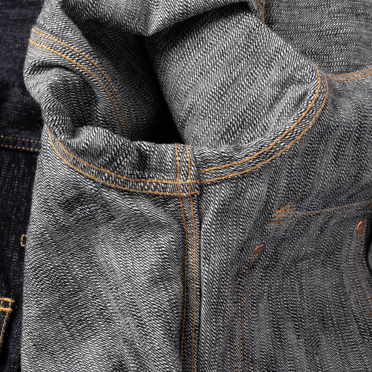 IRON HEART IHJ-507-SLB 16 OZ SLUBBY SELVEDGE DENIM TYPE II JACKET - INDIGO