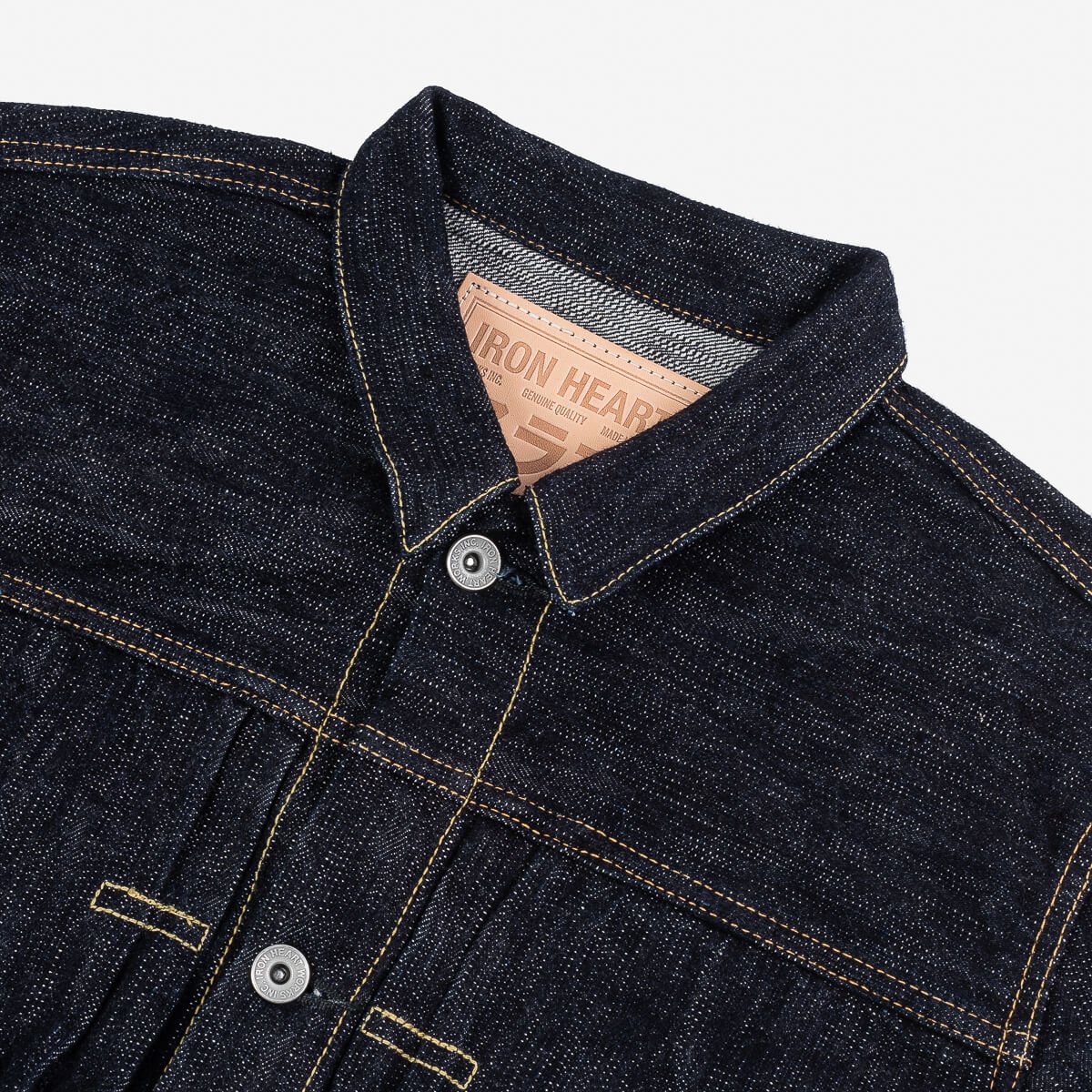 IRON HEART IHJ-507-SLB 16 OZ SLUBBY SELVEDGE DENIM TYPE II JACKET - INDIGO