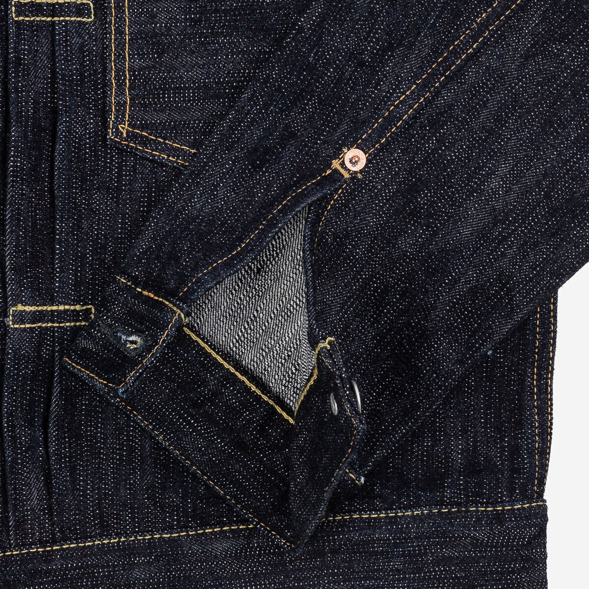 IRON HEART IHJ-507-SLB 16 OZ SLUBBY SELVEDGE DENIM TYPE II JACKET - INDIGO