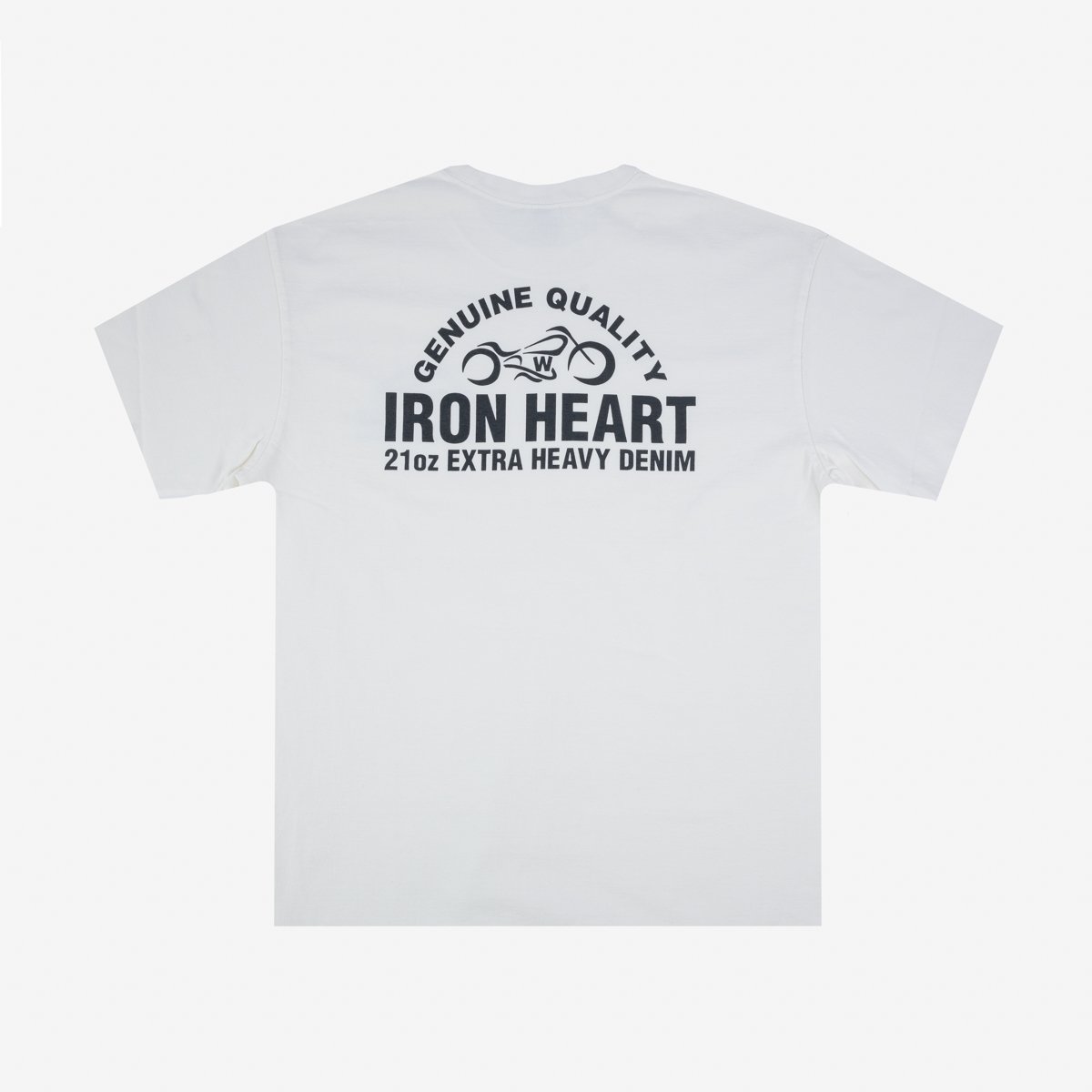 IRON HEART IHPT-2304-WHT 7.5 OZ LOOPWHELL CREW NECK T-SHIRT - WHITE