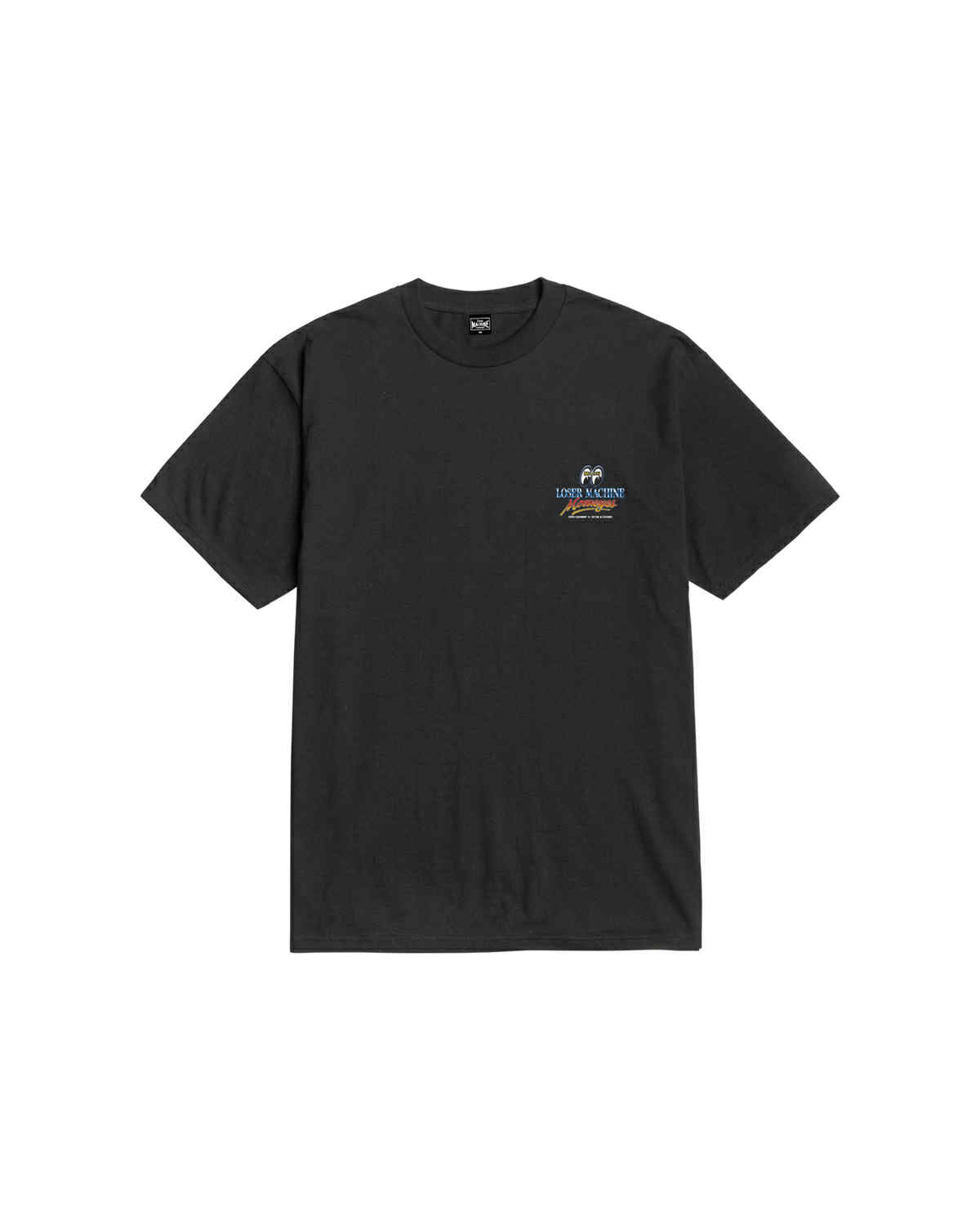 LOSER MACHINE COMPANY X MOONEYES RED HOT STOCK T-SHIRT - BLACK