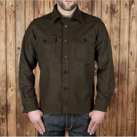 PIKE BROTHERS 1943 CPO SHIRT WOOL - OLIVE
