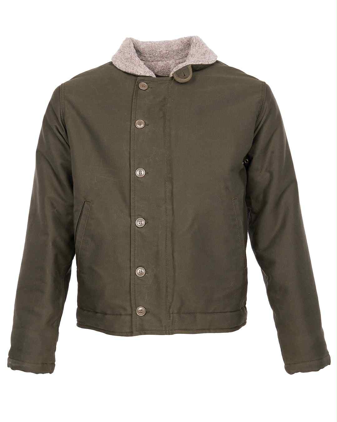 PIKE BROTHERS 1943 N1 DECK JACKET WAXED - OLIVE