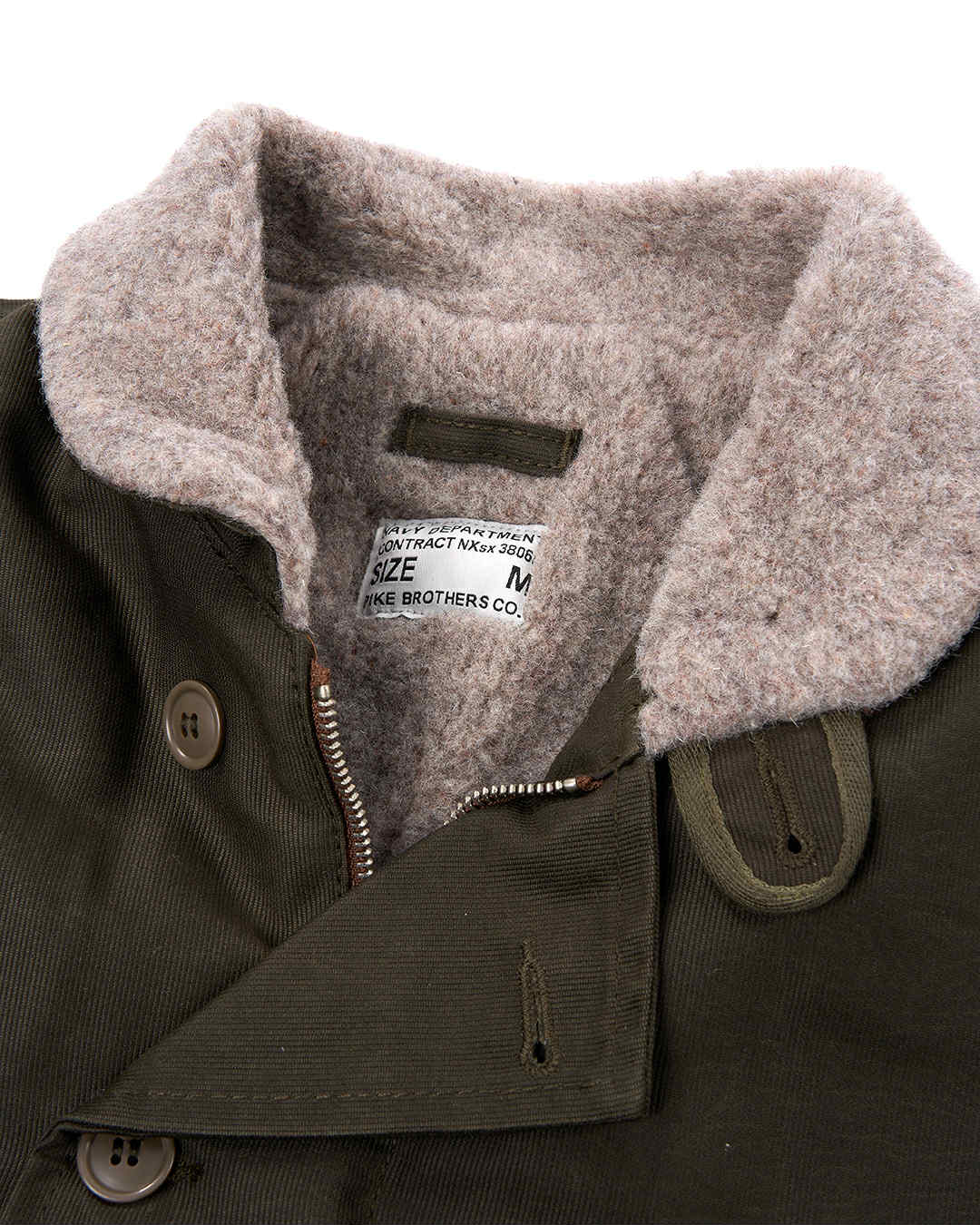 PIKE BROTHERS 1943 N1 DECK JACKET WAXED - OLIVE