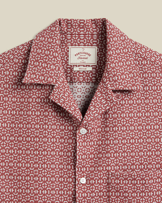 PORTUGUESE FLANNEL ABSTRACT TILE - BORDEAUX