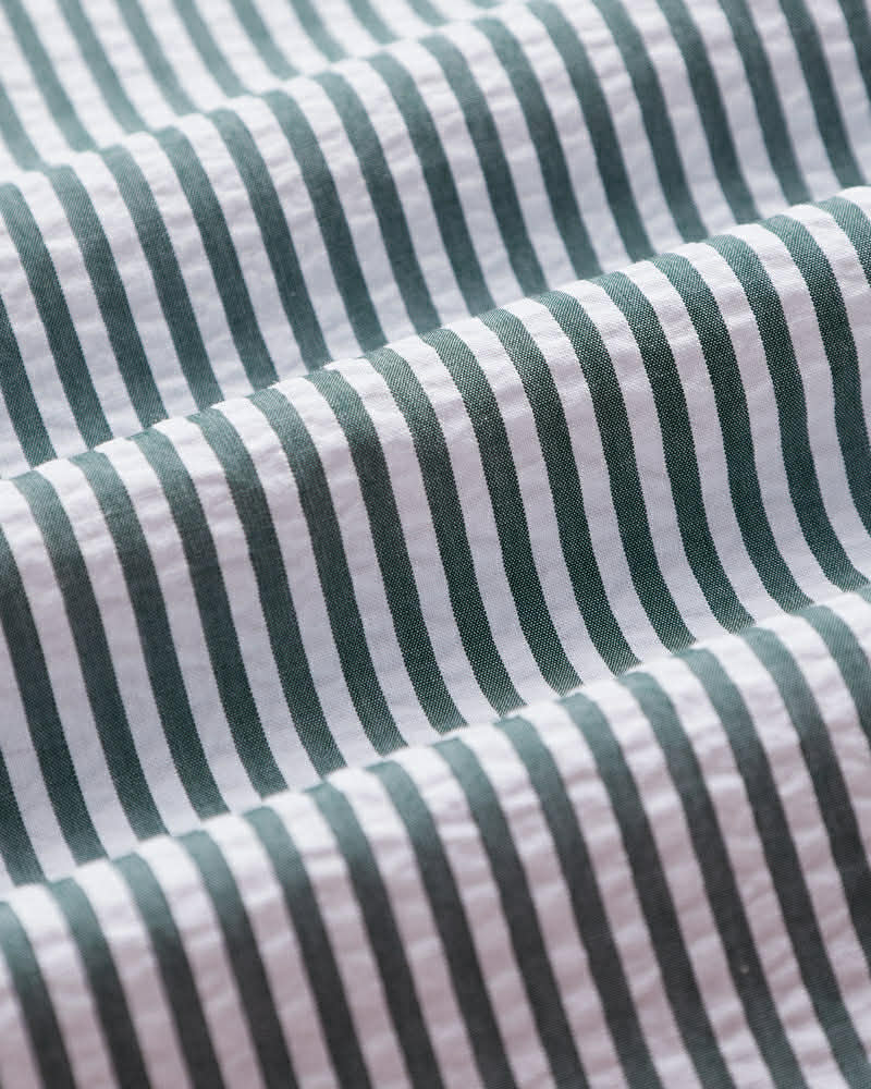 PORTUGUESE FLANNEL ATLANTICO STRIPE - GREEN