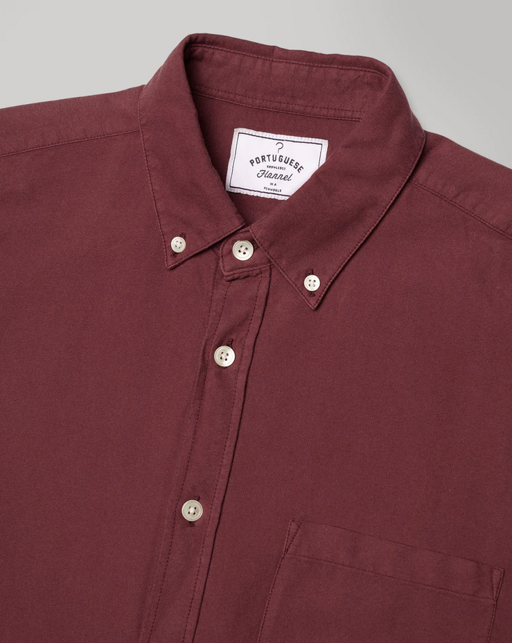 PORTUGUESE FLANNEL BELAVISTA SHIRT - BORDEAUX