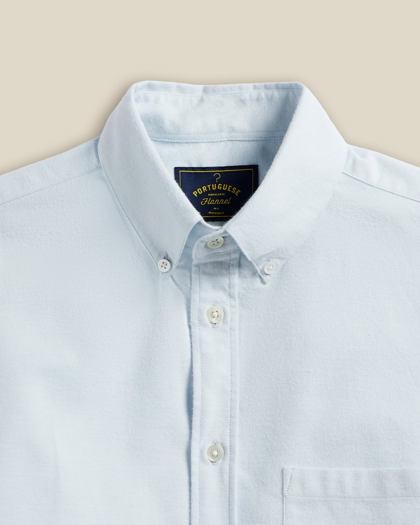 PORTUGUESE FLANNEL BRUSHED OXFORD SHIRT - LIGHT BLUE