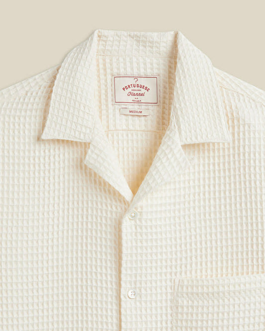 PORTUGUESE FLANNEL HONEY COMB - WHITE
